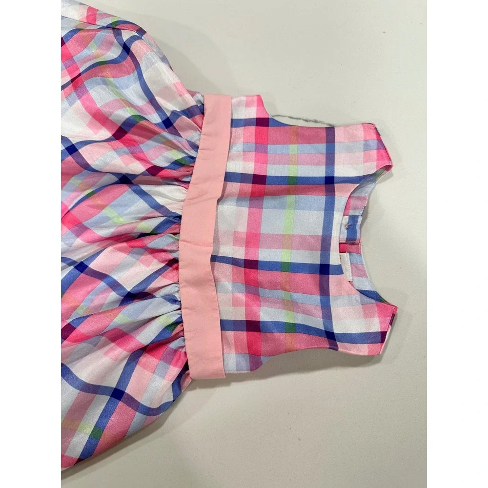 Gymboree Girls Pink Plaid Dress Size 3T Sleeveless Party‎ Holiday Cute